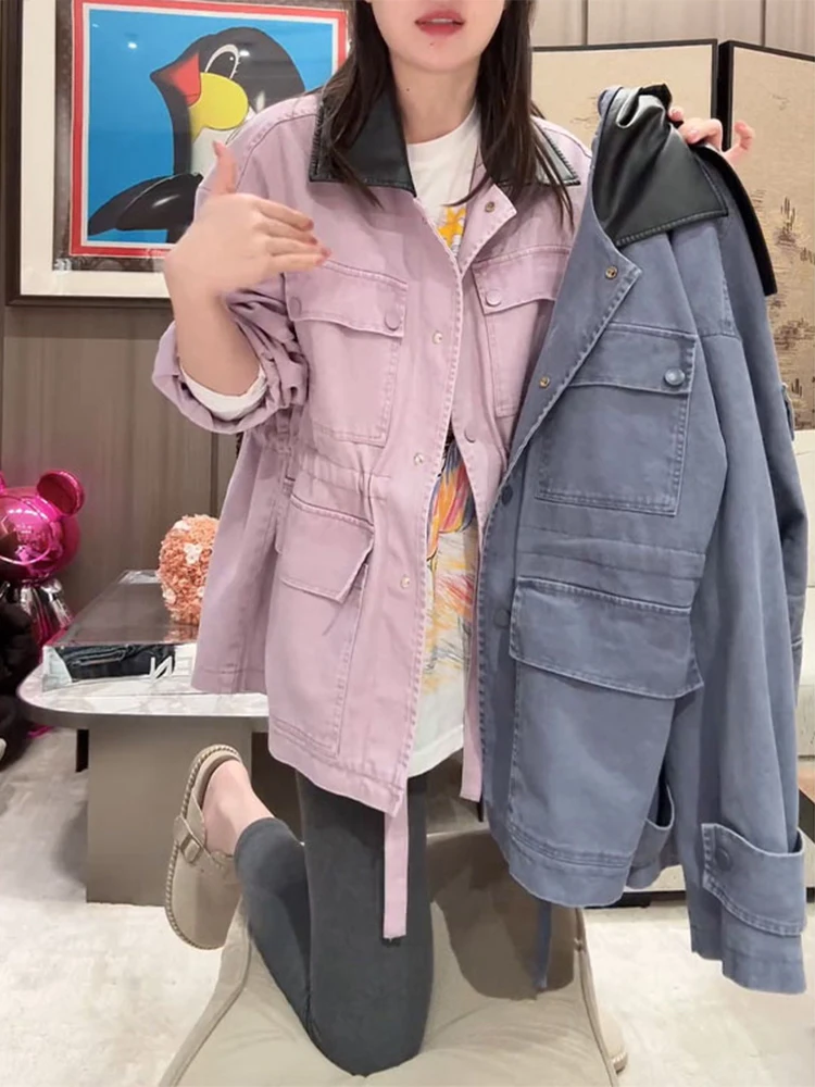 Unique Stylish Short Denim Jacket Women's Spring Autumn New Style Slimming Waistcoat Stand Collar Patchwork Fashion Ladies' Coat
Unique Stylish Short Denim Jacket Women's Spring Autumn New Style Slimming Waistcoat Stand Collar Patchwork Fashion Ladies' Coat