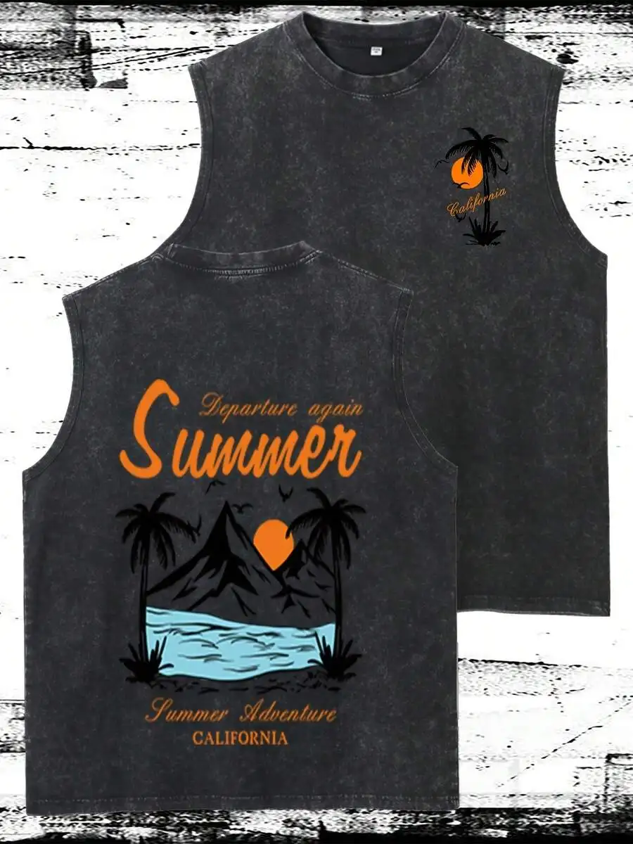 Retro Vintage Washed Cotton Sleeveless Vest Men Graphic Tee Summer Beach Style
Retro Vintage Washed Cotton Sleeveless Vest Men Graphic Tee Summer Beach Style