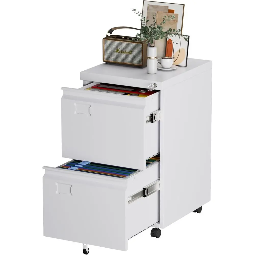 White Locking File Cabinet with Business Card Slot, Holds Letter/Legal/A4, Assembled, 14.57 W x 17.36 D x 25.79 H
White Locking File Cabinet with Business Card Slot, Holds Letter/Legal/A4, Assembled, 14.57 W x 17.36 D x 25.79 H