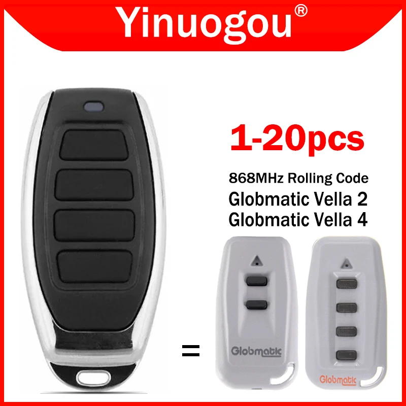 Для Globmatic Vella 2 4 пульт дистанционного управления 868МГц с подвижным кодом Globmatic Vella2 Vella4 пульт дистанционного управления для гаражных ворот ручной передатчик
Для Globmatic Vella 2 4 пульт дистанционного управления 868МГц с подвижным кодом Globmatic Vella2 Vella4 пульт дистанционного управления для гаражных ворот ручной передатчик