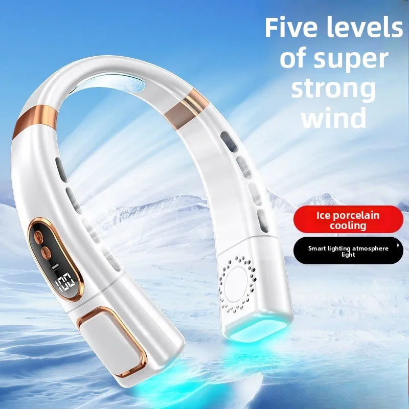 New neck fan USB charging lazy outdoor portable silent turbine neck neck bladeless mini fan
New neck fan USB charging lazy outdoor portable silent turbine neck neck bladeless mini fan
