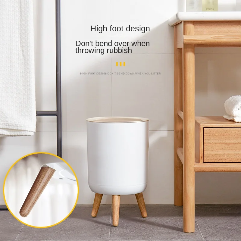 Kitchen High Foot Trash Can Plastic Desktop Press Cover Dustbin Round Trash Bin Living Room Toilet Garbage Bucket
Kitchen High Foot Trash Can Plastic Desktop Press Cover Dustbin Round Trash Bin Living Room Toilet Garbage Bucket