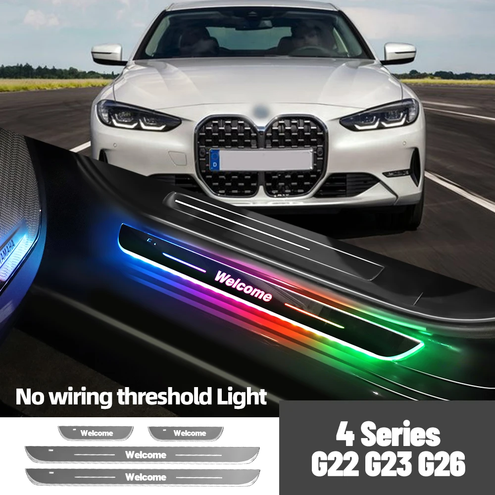 For BMW 4 Series G22 G23 G26 2020-2023 2022 Car Door Sill Light Customized Logo LED Welcome Threshold Pedal Lamp Accessories
For BMW 4 Series G22 G23 G26 2020-2023 2022 Car Door Sill Light Customized Logo LED Welcome Threshold Pedal Lamp Accessories