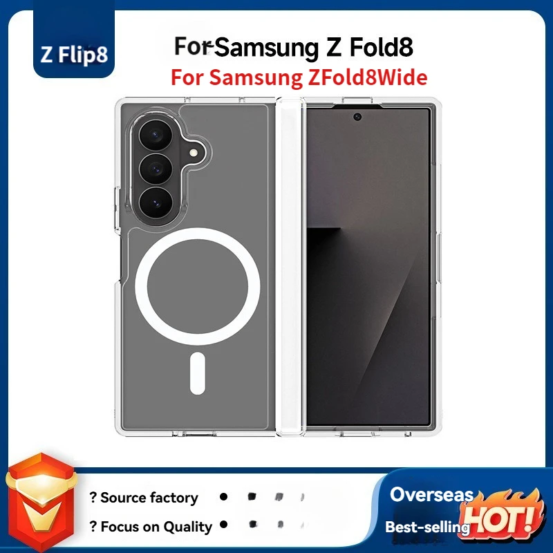 for Samsung ZFold8 magnetic transparent phone case, Fold8Wide transparent ultra-thin shockproof protective cover, suita Z Flip8
for Samsung ZFold8 magnetic transparent phone case, Fold8Wide transparent ultra-thin shockproof protective cover, suita Z Flip8