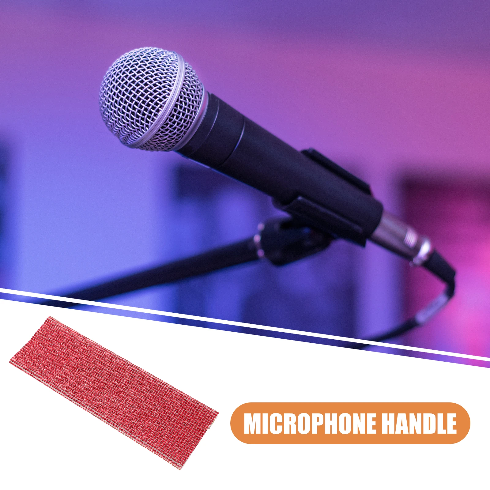 Wireless Microphone Rhinestone Cover Protective Sleeve Universal Mic Handle Protector Not Easy to Fade Delicate Effect Safe 
Wireless Microphone Rhinestone Cover Protective Sleeve Universal Mic Handle Protector Not Easy to Fade Delicate Effect Safe