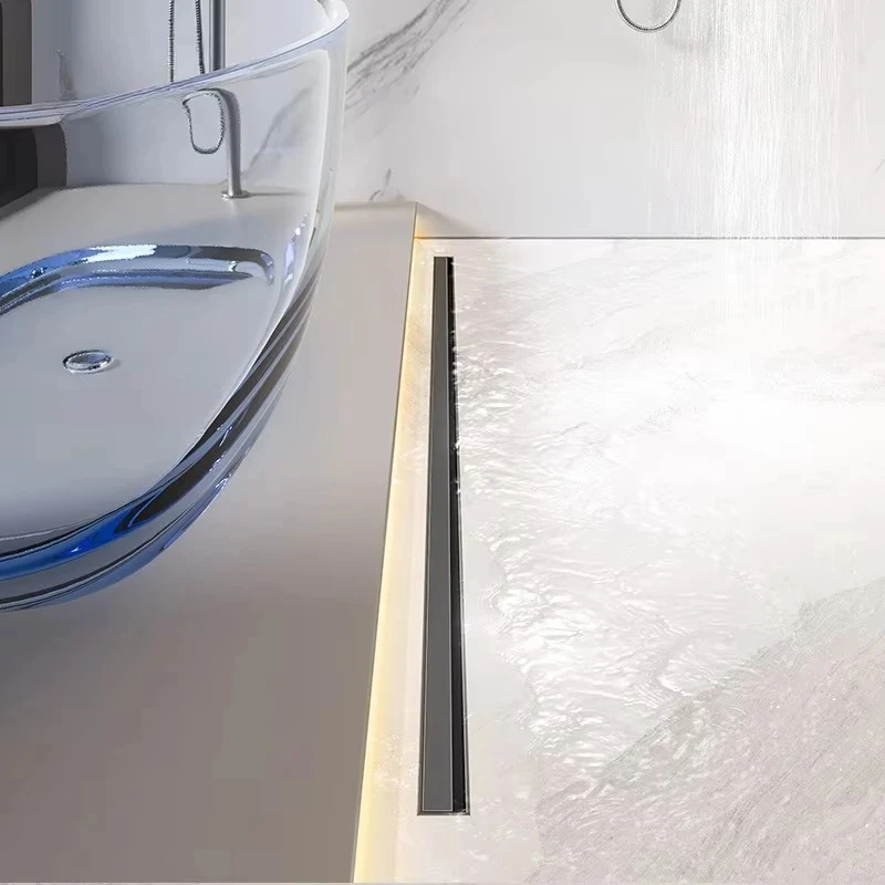 304 stainless steel long linear floor drain, bathroom gray extremely narrow floor drain deodorant invisible rust
304 stainless steel long linear floor drain, bathroom gray extremely narrow floor drain deodorant invisible rust
