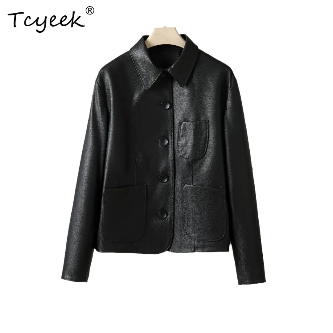 Tcyeek Real Leather Jacket Streetwear Women Spring Autumn Sheepskin Coat Woman Clothing New in Coats Fashion Jaqueta De Couro
Tcyeek Real Leather Jacket Streetwear Women Spring Autumn Sheepskin Coat Woman Clothing New in Coats Fashion Jaqueta De Couro