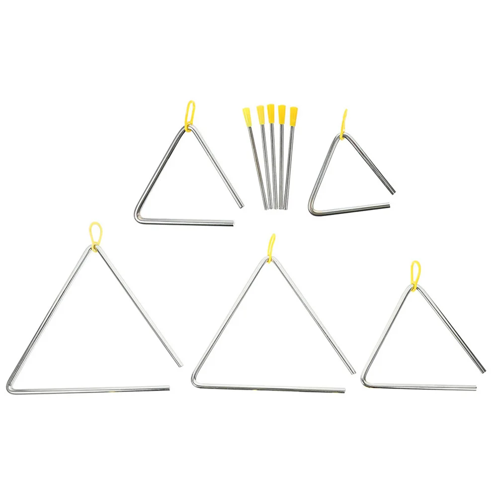 5 Sets Musical Instrument Triangle Percussion Child Kids Instruments Baby Iron Bell
5 Sets Musical Instrument Triangle Percussion Child Kids Instruments Baby Iron Bell