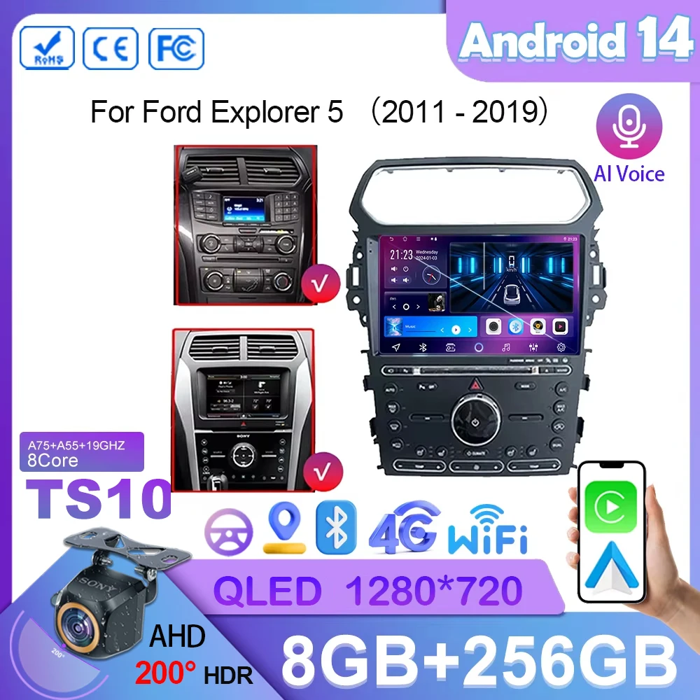 Car Radio Android 14 For Ford Explorer 5 2011 - 2019 Multimedia Player Navigation GPS Stereo Android Auto 5G Wifi Video No 2din
Car Radio Android 14 For Ford Explorer 5 2011 - 2019 Multimedia Player Navigation GPS Stereo Android Auto 5G Wifi Video No 2din