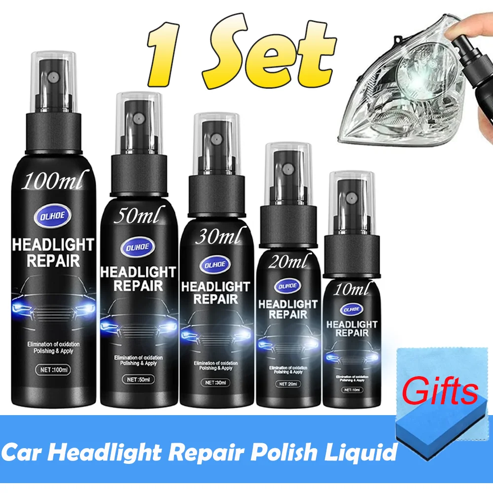 10/20/30/50/100ml Car Headlight Repair Polish Liquid with Cleaning Sponge Cloth Car Headlight Restoration Scratch Polishing Tool
10/20/30/50/100ml Car Headlight Repair Polish Liquid with Cleaning Sponge Cloth Car Headlight Restoration Scratch Polishing Tool