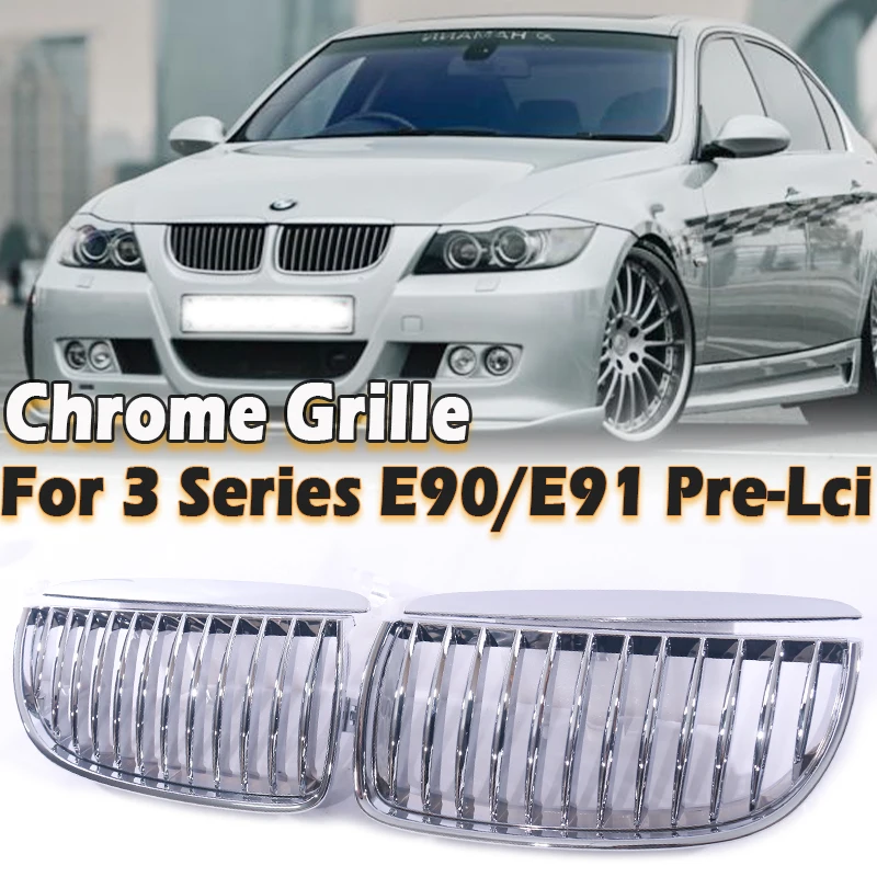Single Slat Chrome Silver Front Grill Grille Performance For BMW 3 Series E90 E91 2005-2008 Black Auto Part 320 310 320i 330 335
Single Slat Chrome Silver Front Grill Grille Performance For BMW 3 Series E90 E91 2005-2008 Black Auto Part 320 310 320i 330 335
