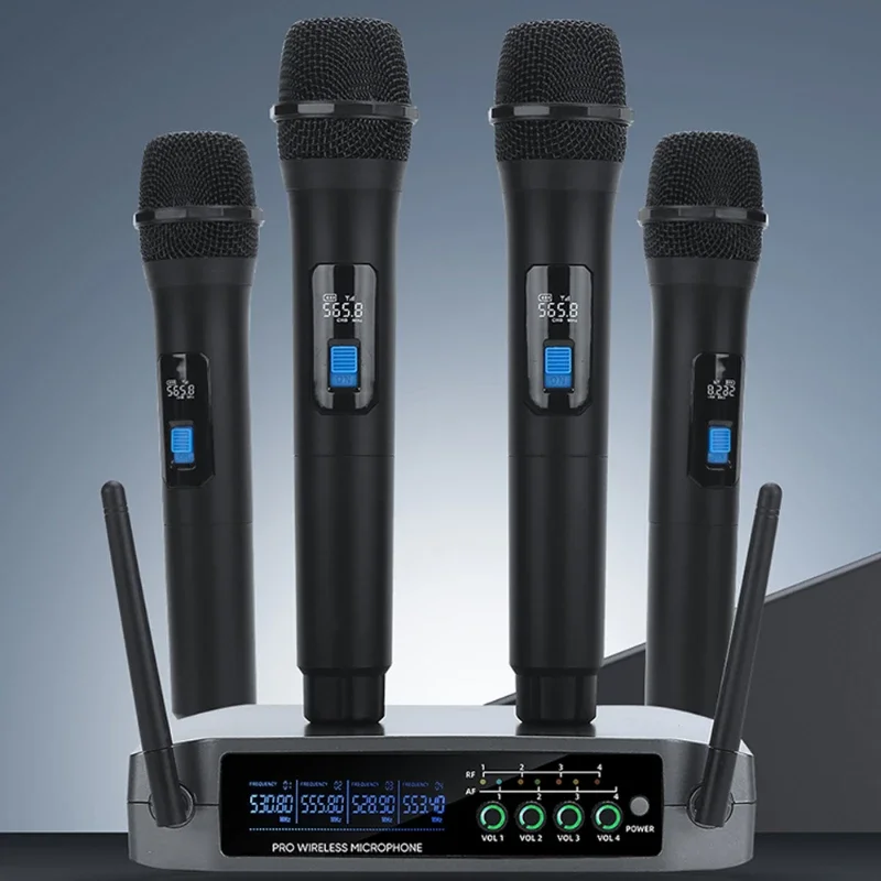 2025 new VHF Wireless Microphone System 4 Channel Handheld Karaoke Microphone for Home Party Church Event Speaker Hot Sale
2025 new VHF Wireless Microphone System 4 Channel Handheld Karaoke Microphone for Home Party Church Event Speaker Hot Sale