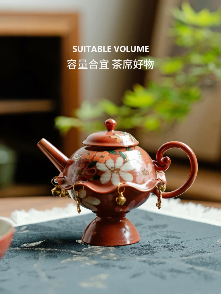 Red Teapot Pure Hand Drawing Flower Kettle New Chinese Household High-End Set Making Device
Red Teapot Pure Hand Drawing Flower Kettle New Chinese Household High-End Set Making Device