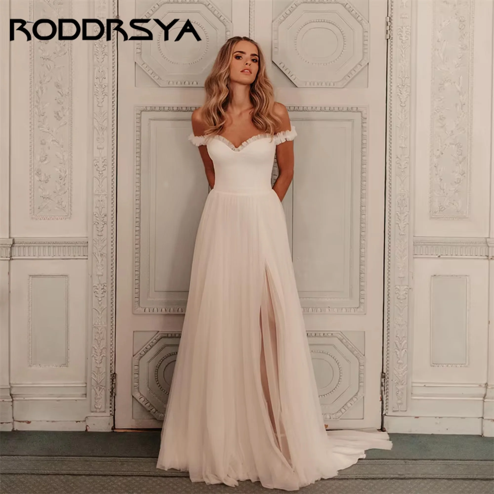 RODDRSYA Pleat Tulle A-Line Wedding Dresses Sweetheart Off The Shoulder Split Open Back Bridal Gown Vestidos De Noiva Customized
RODDRSYA Pleat Tulle A-Line Wedding Dresses Sweetheart Off The Shoulder Split Open Back Bridal Gown Vestidos De Noiva Customized