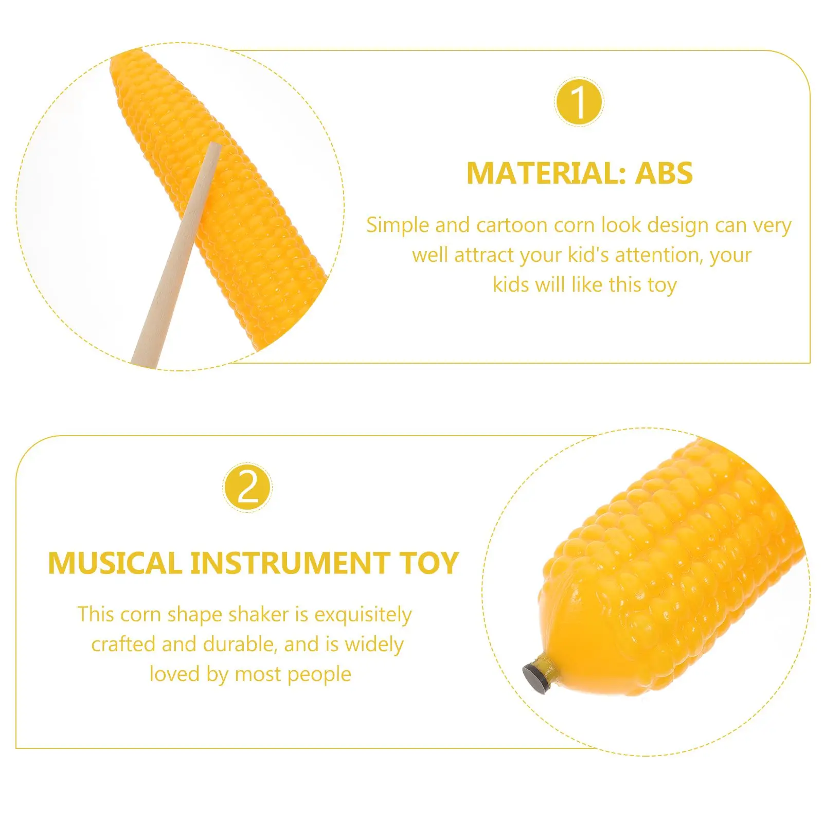 Simulated Fruit Corn Shaped ABS Shaker Music Toys Maracas for Toddler Educational Kids Toy Plastic Vegetable Sand Percussion
Simulated Fruit Corn Shaped ABS Shaker Music Toys Maracas for Toddler Educational Kids Toy Plastic Vegetable Sand Percussion