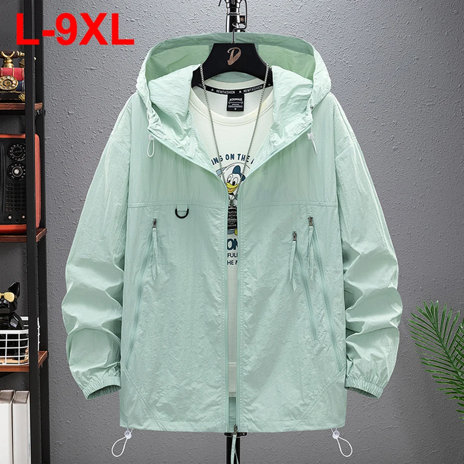 8XL 9XL Plus Size Summer Men Jackets Sun Protection Skin Coats Ultra-Light Hooded Jackets Big Size 7XL Men Windbreaker
8XL 9XL Plus Size Summer Men Jackets Sun Protection Skin Coats Ultra-Light Hooded Jackets Big Size 7XL Men Windbreaker