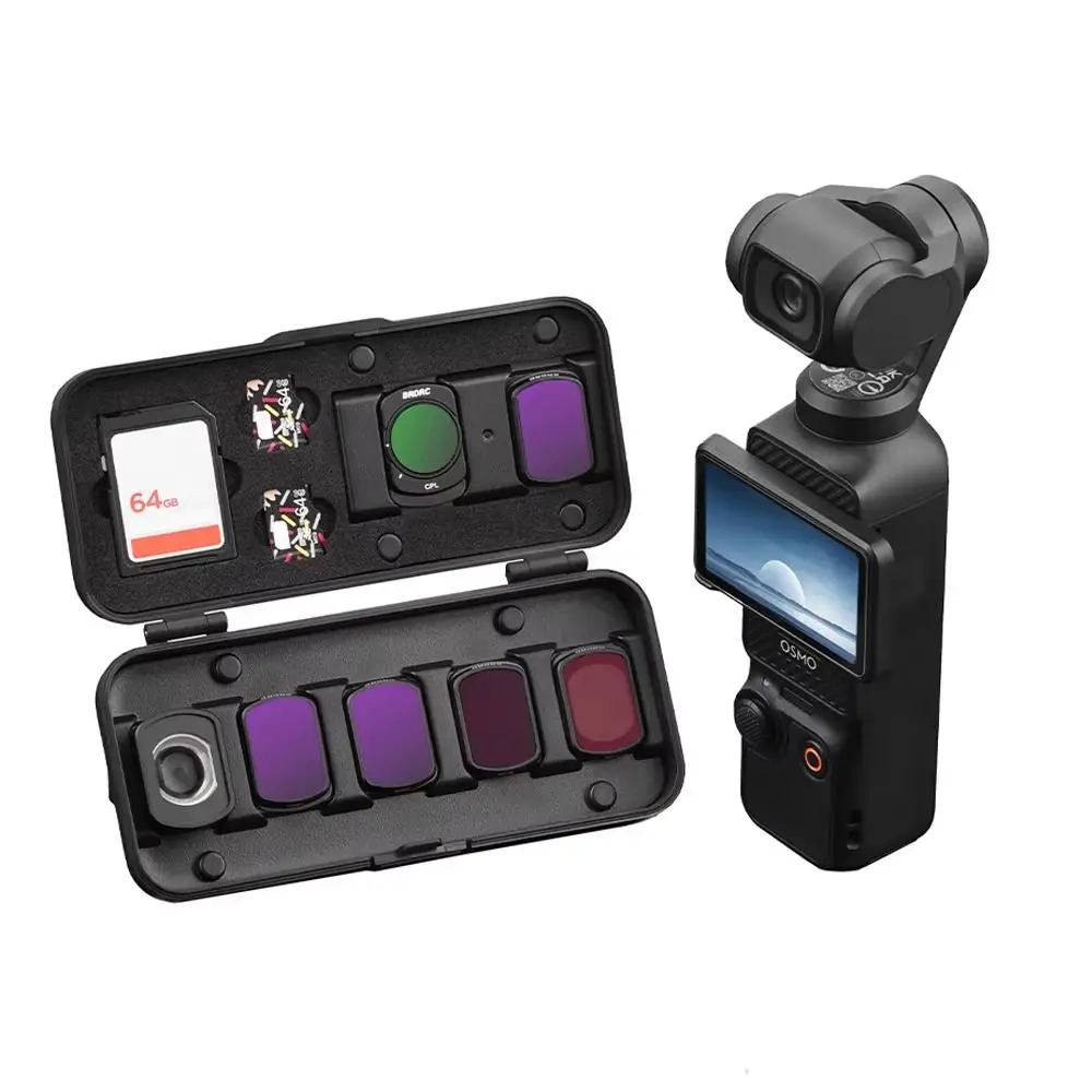 Protective Lens Filters Storage Box Portable Anti-scratch Filters Carrying Case Dustproof Mini for DJI Osmo Pocket 3
Protective Lens Filters Storage Box Portable Anti-scratch Filters Carrying Case Dustproof Mini for DJI Osmo Pocket 3