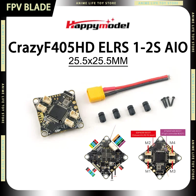 Happymodel CrazyF405 HD ELRS 2.4G 1-2S Lipo 12A ESC 4-в-1 AIO V3.0 UART Приемник для FPV дронов 25.5x25.5мм BetaflightF4 BMI270
Happymodel CrazyF405 HD ELRS 2.4G 1-2S Lipo 12A ESC 4-в-1 AIO V3.0 UART Приемник для FPV дронов 25.5x25.5мм BetaflightF4 BMI270