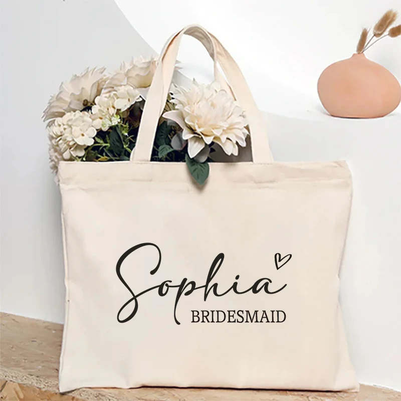 Maid of Honor Personalized Canvas Tote Bag 3 S9a70466de0344140b7dac81a18141d476