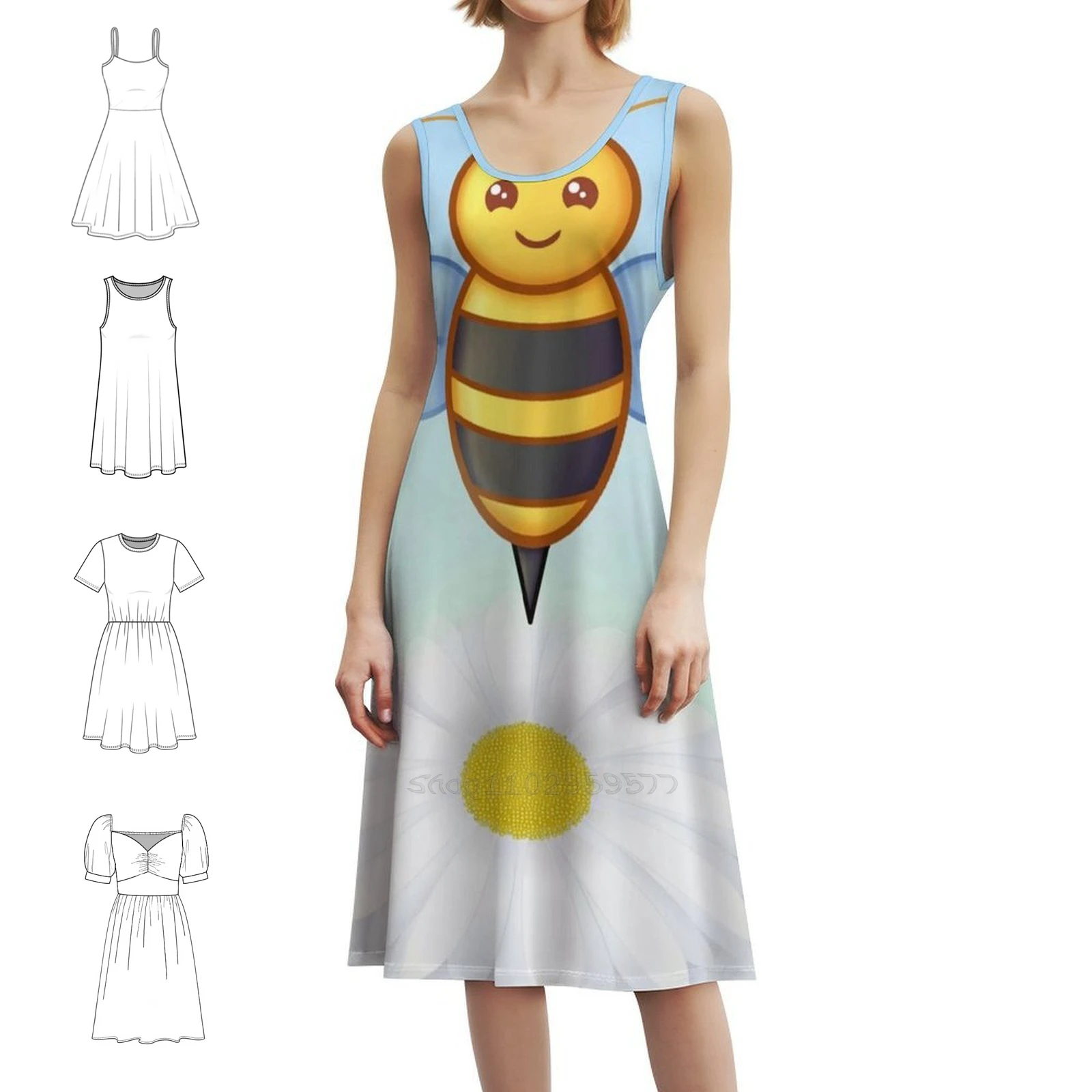 Милое мини-платье в консервативном стиле с пчелой для женщин, свободное повседневное длинное платье трапециевидной формы, милые детские цвета пчелы, детские праздничные платья
Милое мини-платье в консервативном стиле с пчелой для женщин, свободное повседневное длинное платье трапециевидной формы, милые детские цвета пчелы, детские праздничные платья