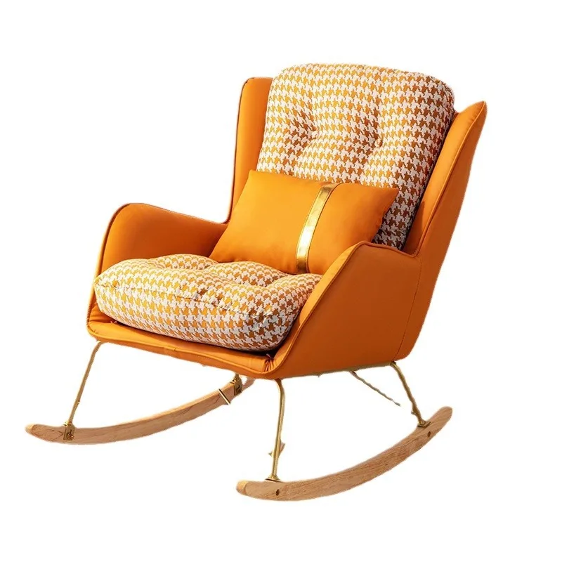 Nordic rocking chair modern casual swallow grid style living room ottoman rotating rocking chair
Nordic rocking chair modern casual swallow grid style living room ottoman rotating rocking chair