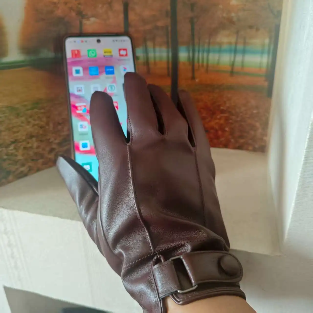 Зимние мотоциклетные бархатные перчатки в стиле ретро из натуральной овчины, теплые перчатки для вождения с сенсорным экраном, уличные велосипедные черные варежки из овчины, коричневые
Зимние мотоциклетные бархатные перчатки в стиле ретро из натуральной овчины, теплые перчатки для вождения с сенсорным экраном, уличные велосипедные черные варежки из овчины, коричневые