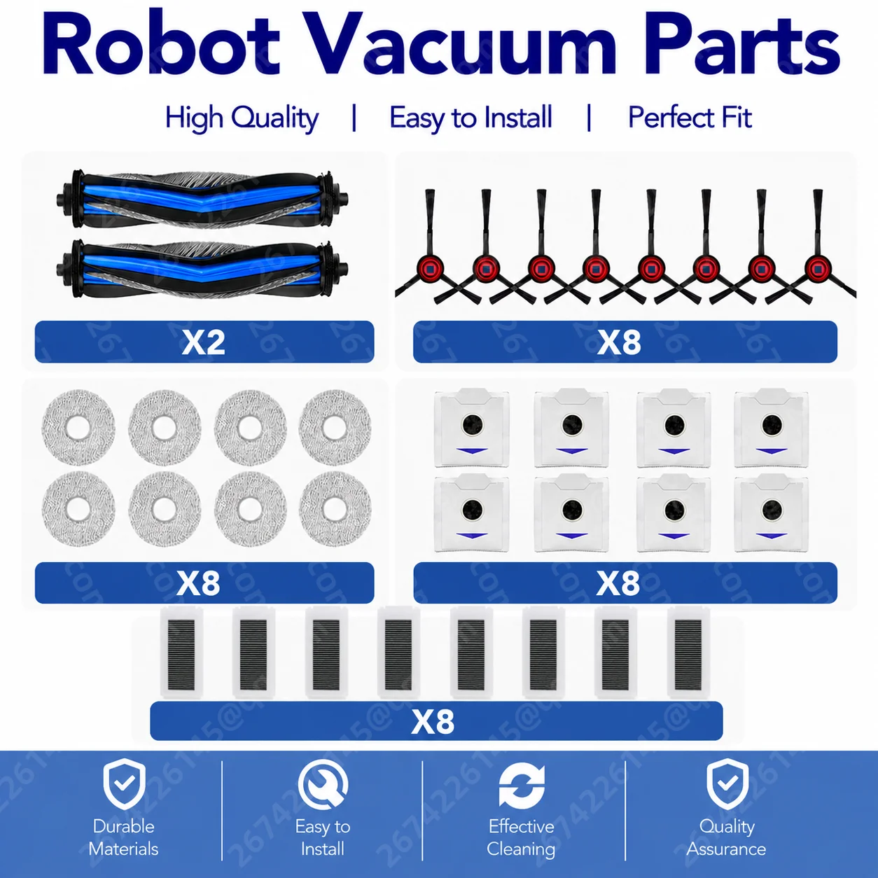 For Ecovacs N30 OMNI / N30 PRO OMNI Robot Vacuum Replacement Part Accessory Main Side Brush Hepa Filter Mop Dust Bag
For Ecovacs N30 OMNI / N30 PRO OMNI Robot Vacuum Replacement Part Accessory Main Side Brush Hepa Filter Mop Dust Bag