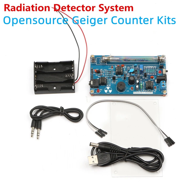 Assembled Radiation Detector System DIY Miller Tube Tube Nuclear Radiation Detector Geiger Counter Kit Module Experimental Compa
Assembled Radiation Detector System DIY Miller Tube Tube Nuclear Radiation Detector Geiger Counter Kit Module Experimental Compa