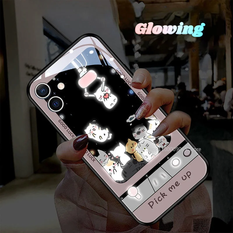 Cute Animals LED Call Light Glass Phone Case For iPhone 15 14 13 12 11 Pro Max X XR XS 7 8 plus mini Smart Voice Luminous Cover
Cute Animals LED Call Light Glass Phone Case For iPhone 15 14 13 12 11 Pro Max X XR XS 7 8 plus mini Smart Voice Luminous Cover