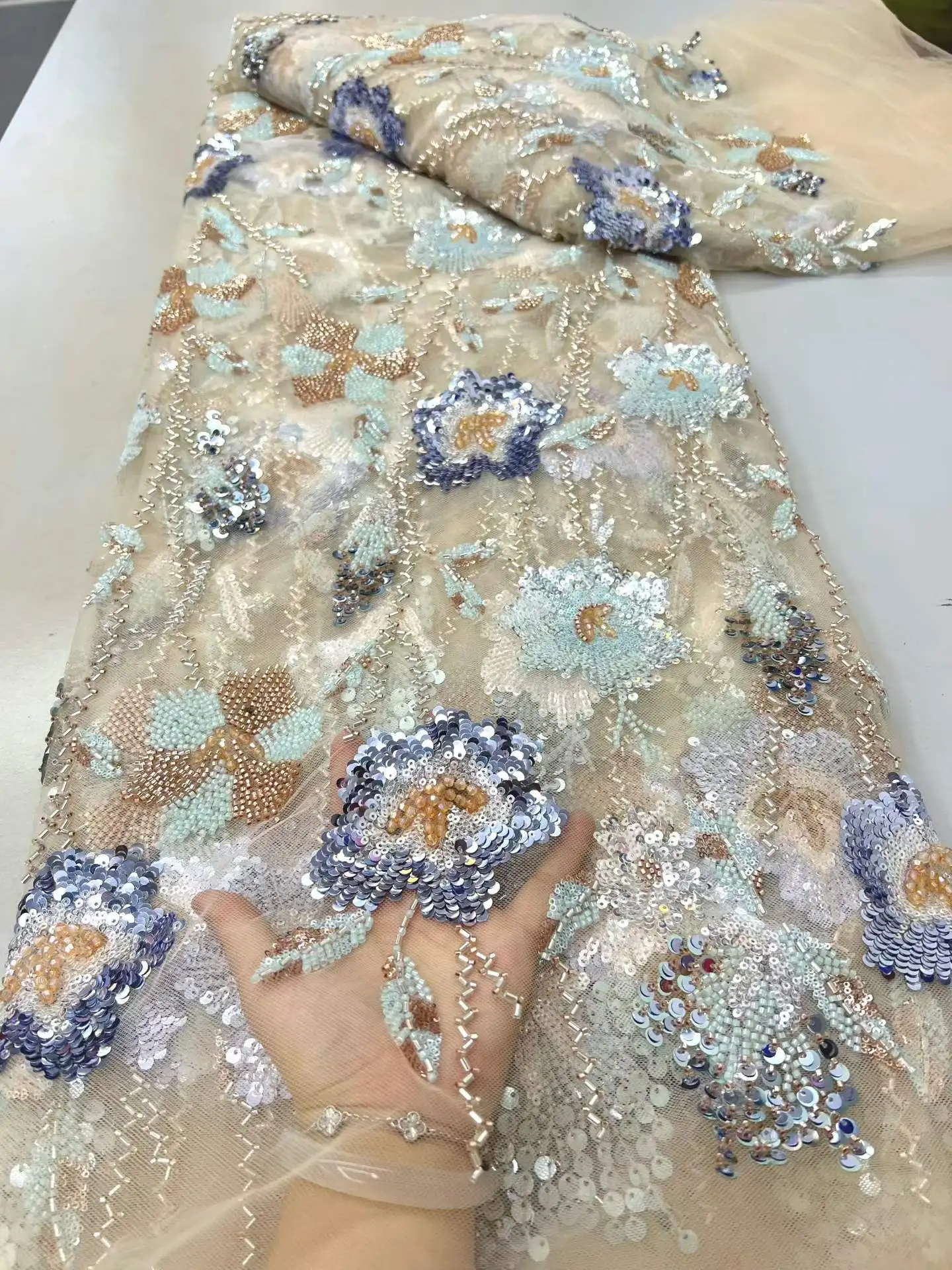 Luxury African Sequins Beaded Lace Fabric 2026 New High Quality Groom Nigerian Wedding Bridal Embroidery French Tulle Materials
Luxury African Sequins Beaded Lace Fabric 2026 New High Quality Groom Nigerian Wedding Bridal Embroidery French Tulle Materials