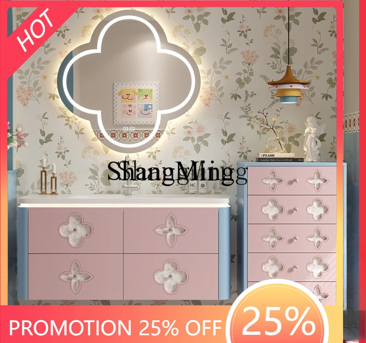 FG good-lookingceramic integrated basin dopamine cream wind rubber wood shell four-leaf clover bathroom cabinet custom
FG good-lookingceramic integrated basin dopamine cream wind rubber wood shell four-leaf clover bathroom cabinet custom