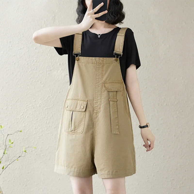 2026 New Summer Retro Salt Style Women Cargo Overalls Shorts, Unique Big Pockets Thin Loose Slim Wide Leg Jumpsuit
2026 New Summer Retro Salt Style Women Cargo Overalls Shorts, Unique Big Pockets Thin Loose Slim Wide Leg Jumpsuit