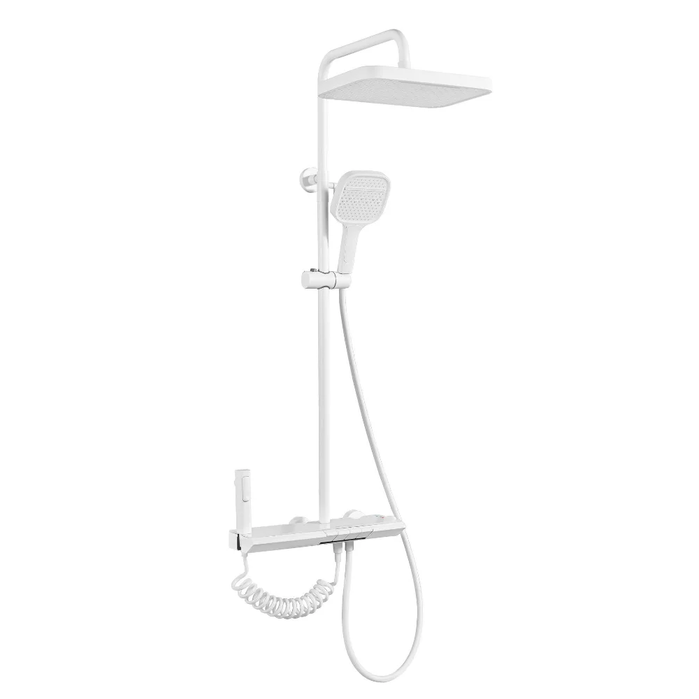 Смеситель для горячей и холодной воды для ванной комнаты, современная открытая система смесителей для душа, латунный дождевой набор с регулировкой температуры
Смеситель для горячей и холодной воды для ванной комнаты, современная открытая система смесителей для душа, латунный дождевой набор с регулировкой температуры