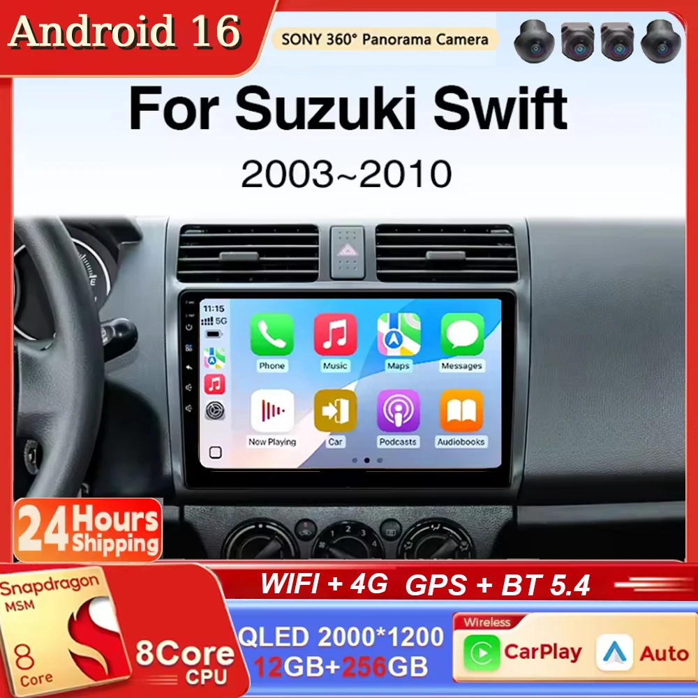 Для Suzuki Swift 2003-2010: Автомагнитола Android 16 с Carplay, мультимедийный видеоплеер, навигация GPS, головное устройство
Для Suzuki Swift 2003-2010: Автомагнитола Android 16 с Carplay, мультимедийный видеоплеер, навигация GPS, головное устройство