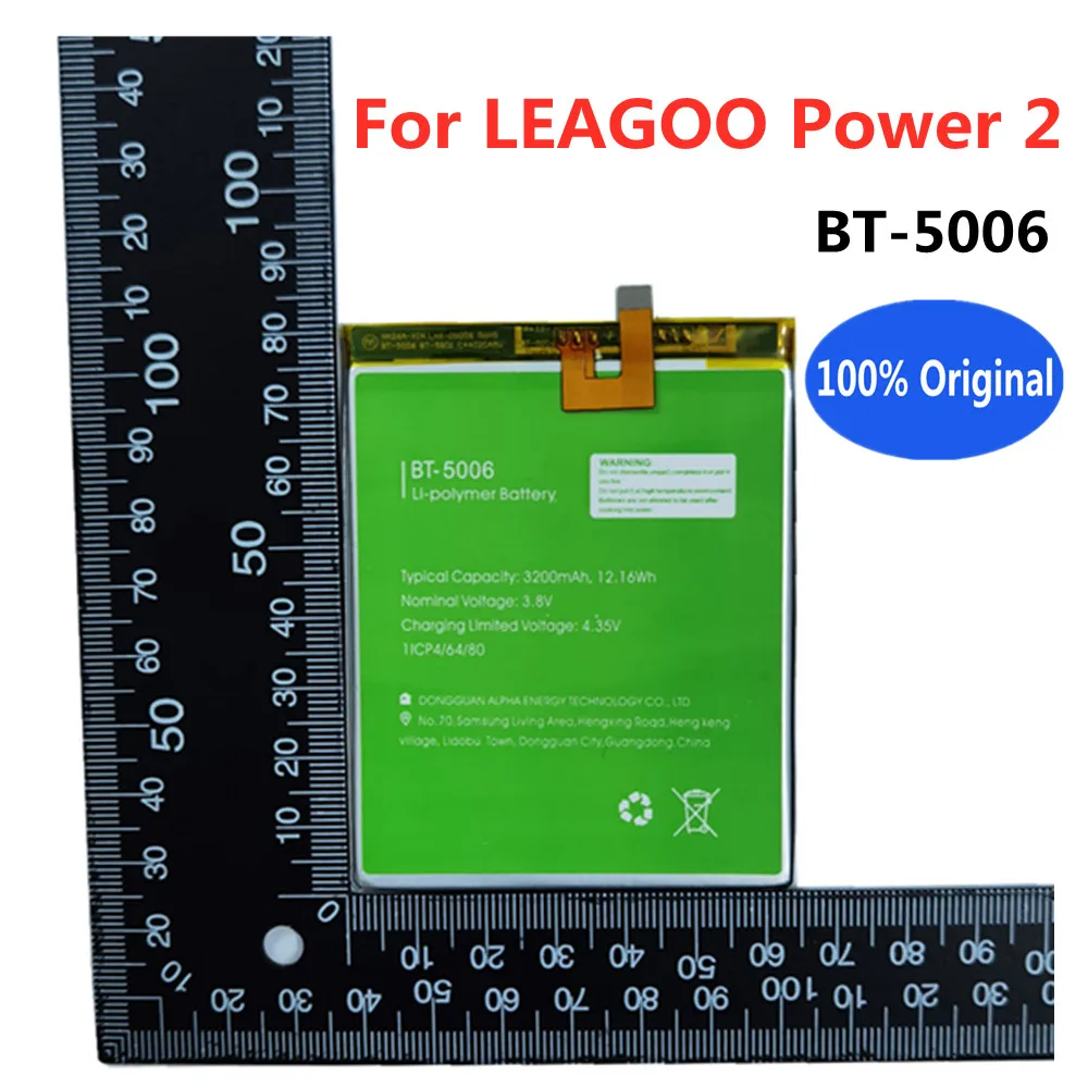 100% Original 3200mAh BT-5006 Battery For LEAGOO Power 2 Power2 BT5006 Smart Mobile Phone Replacement Bateria Lastest Production
100% Original 3200mAh BT-5006 Battery For LEAGOO Power 2 Power2 BT5006 Smart Mobile Phone Replacement Bateria Lastest Production