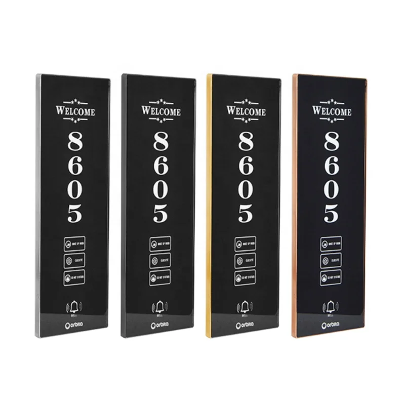 Factory Wholesale Black Tempered Customized Hotel Electronic Door Plate With Room Number Door Panel
Factory Wholesale Black Tempered Customized Hotel Electronic Door Plate With Room Number Door Panel