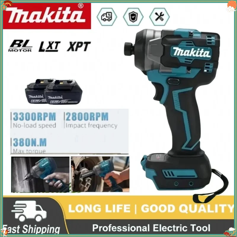 Makita 3500IPM 550Nm Cordless Impact Wrench High Torsion High Concentricity Safe Power Tool for Electrical Equipment Repairing
Makita 3500IPM 550Nm Cordless Impact Wrench High Torsion High Concentricity Safe Power Tool for Electrical Equipment Repairing