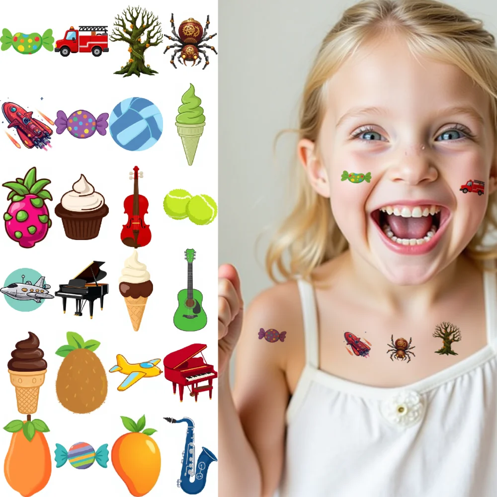 54pcs Temporary Tattoo Waterproof Long-lasting Body Stickers Guitar Airplane Dragon For Girls Arms Boys
54pcs Temporary Tattoo Waterproof Long-lasting Body Stickers Guitar Airplane Dragon For Girls Arms Boys