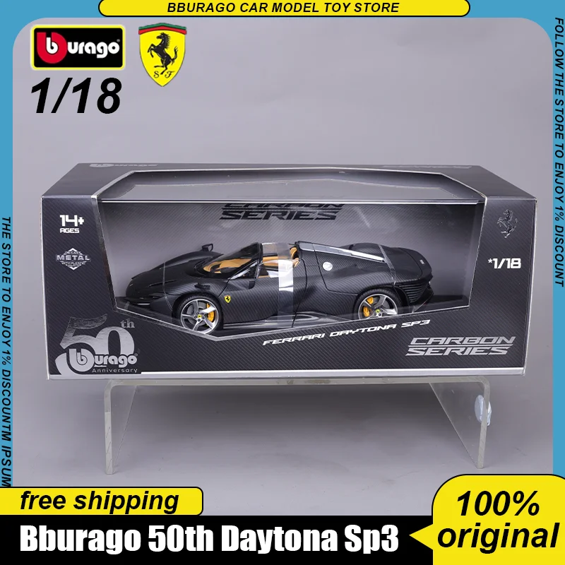 New In Stock 50th Carbon Fiber Bburago 1:18 Ferrari Daytona Sp3 Alloy Miniature Diecast Model Limited Edition Custom Toys Gift
New In Stock 50th Carbon Fiber Bburago 1:18 Ferrari Daytona Sp3 Alloy Miniature Diecast Model Limited Edition Custom Toys Gift