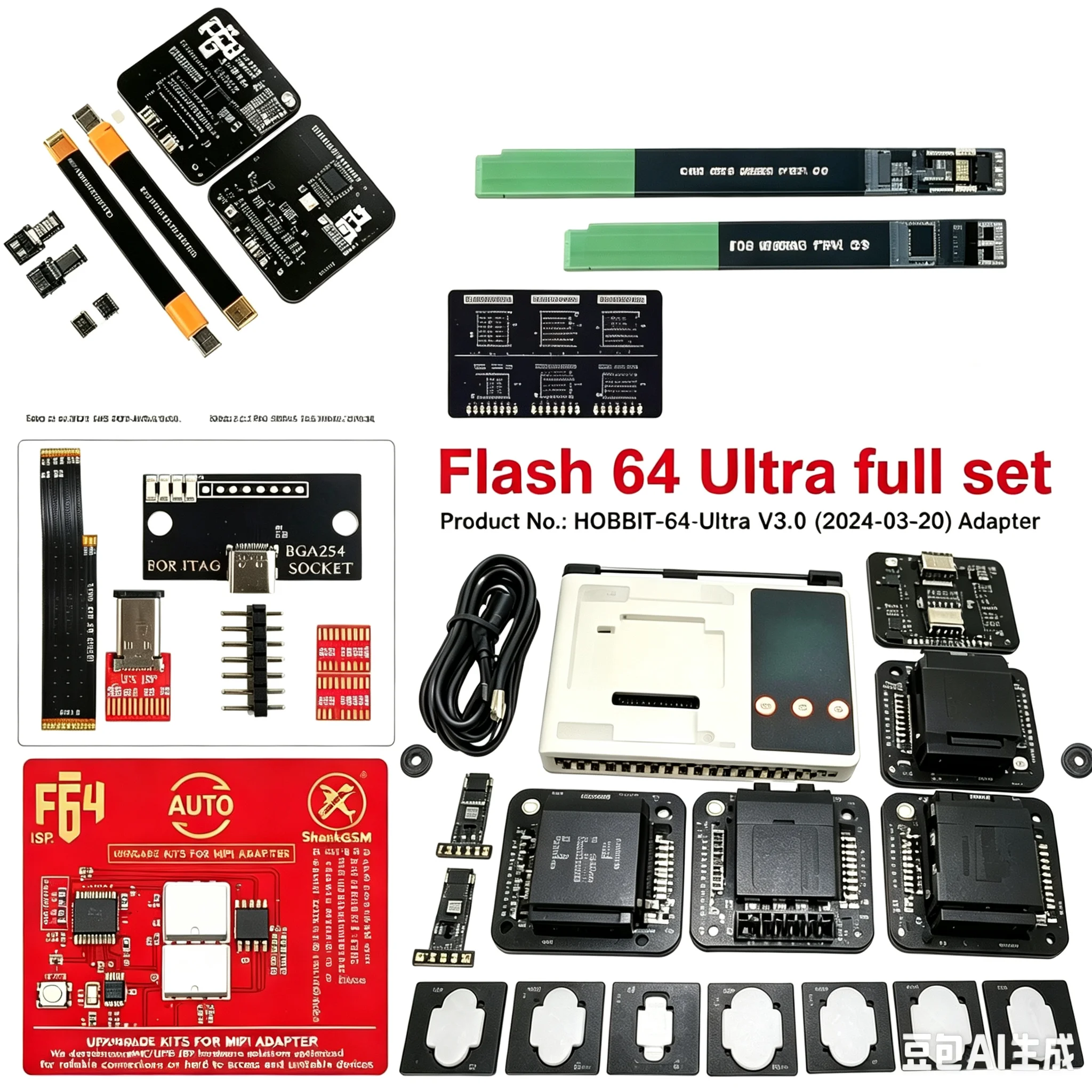 F64 Flash 64 Lite Ultra Full Set of Genuine UFS BGA 153, UFS BGA 254, UFS BGA 297 and EMMC 254.
F64 Flash 64 Lite Ultra Full Set of Genuine UFS BGA 153, UFS BGA 254, UFS BGA 297 and EMMC 254.