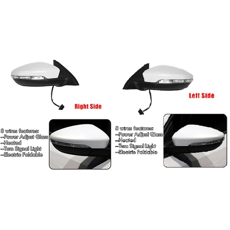 Side Rear View Mirror Assembly Power Glass Heated Turn Signal Foldable 8 Wires For JETTA 2011-2018
Side Rear View Mirror Assembly Power Glass Heated Turn Signal Foldable 8 Wires For JETTA 2011-2018