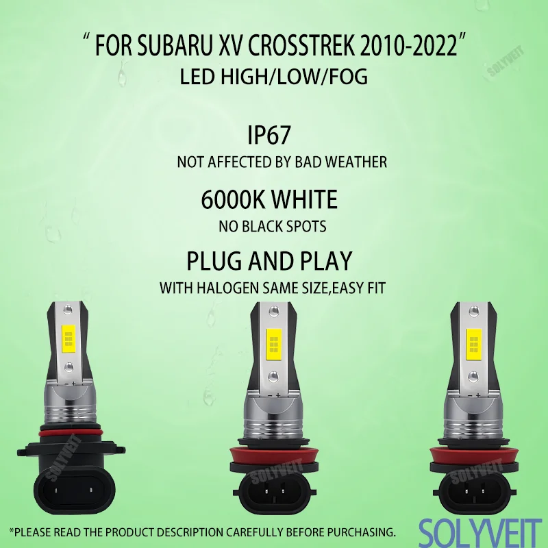 The Last "Easy" Upgrade You'll Need: Plug and Play LED Hi Lo Fog For Subaru XV CrossTrek 2010 2011 2012 2013 2014 2015 2016-2022
The Last "Easy" Upgrade You'll Need: Plug and Play LED Hi Lo Fog For Subaru XV CrossTrek 2010 2011 2012 2013 2014 2015 2016-2022