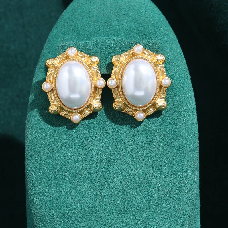 Vintage Oval Baroque Pearl Earrings For Women Bridal Wedding Accessories Jewelry Mother Day Gift Party Gold Color 2026 New
Vintage Oval Baroque Pearl Earrings For Women Bridal Wedding Accessories Jewelry Mother Day Gift Party Gold Color 2026 New