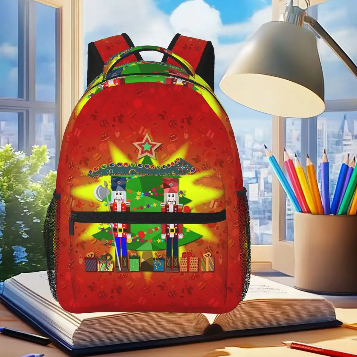 Christmas Nutcracker Doll Soldier Backpack Student Boys Girls BookBag Kids School Bag Computer Shoulder Bags for Men Women
Christmas Nutcracker Doll Soldier Backpack Student Boys Girls BookBag Kids School Bag Computer Shoulder Bags for Men Women