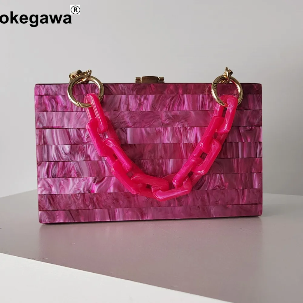 Striped Women Dark Hot Purple Acrylic Clutch Box Handbags Designer Chic Shoulder Messenger Ladies Boutique Evening Party Bag
Striped Women Dark Hot Purple Acrylic Clutch Box Handbags Designer Chic Shoulder Messenger Ladies Boutique Evening Party Bag