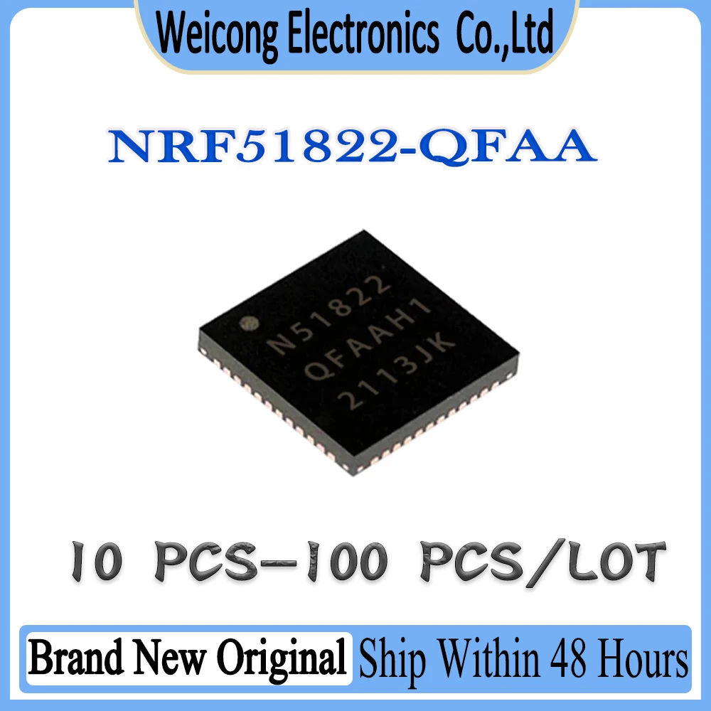 New Original NRF51822-QFAA NRF51822-QFA NRF51822-QF NRF51822 NRF IC MCU Chip QFN-48
New Original NRF51822-QFAA NRF51822-QFA NRF51822-QF NRF51822 NRF IC MCU Chip QFN-48