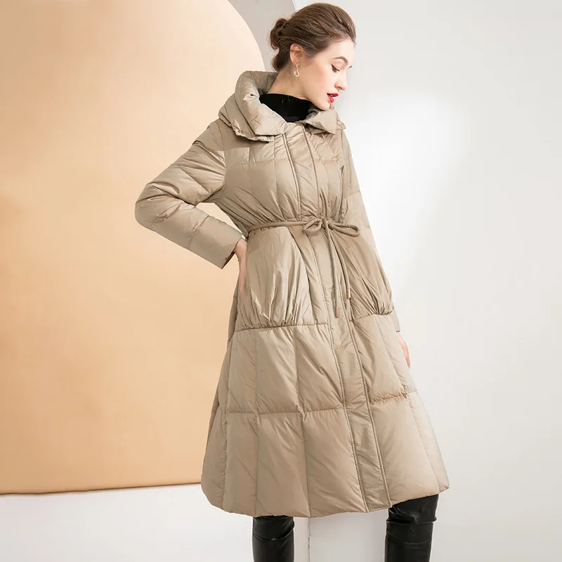 European Winter New Big Swing Lace Up Slim Black Medium Long White Duck Down Coat Women Outdoor Trekking Travel Walking Parka
European Winter New Big Swing Lace Up Slim Black Medium Long White Duck Down Coat Women Outdoor Trekking Travel Walking Parka