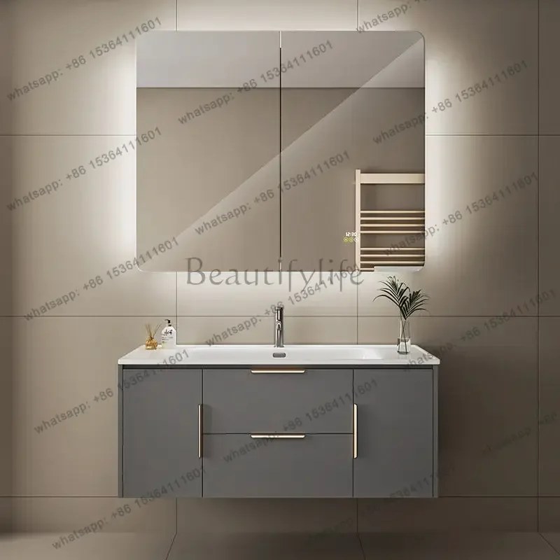 Modern simple smart bathroom cabinet combination set, cream wind toilet, wash basin, washstand
Modern simple smart bathroom cabinet combination set, cream wind toilet, wash basin, washstand
