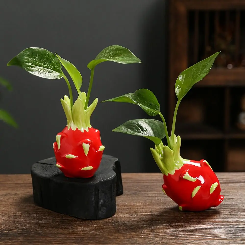 2pcs Ceramic Dragon Fruit Vase Exquisite Handicraft Hydroponic Flower Holder Simulated Desktop Ornament Living Room
2pcs Ceramic Dragon Fruit Vase Exquisite Handicraft Hydroponic Flower Holder Simulated Desktop Ornament Living Room