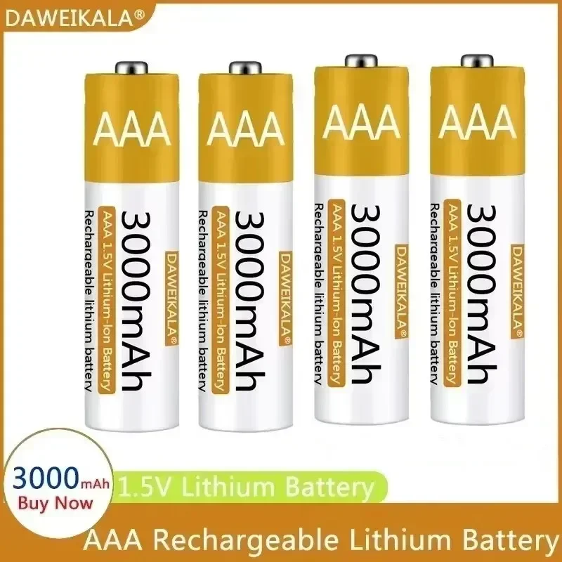Литий-ионный аккумулятор AAA, аккумулятор 1,5 В, AA, 3000 мАч, для пульта дистанционного управления, мыши, небольшого вентилятора, электрических игрушек
Литий-ионный аккумулятор AAA, аккумулятор 1,5 В, AA, 3000 мАч, для пульта дистанционного управления, мыши, небольшого вентилятора, электрических игрушек